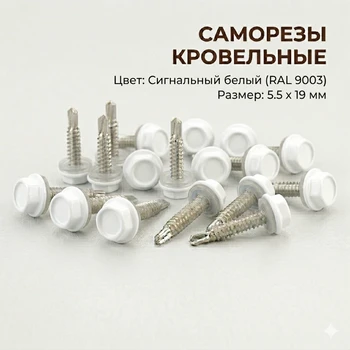 Саморезы 5.5х19 мм (RAL 9003) - упаковка 250 шт. от Профиль Плюс