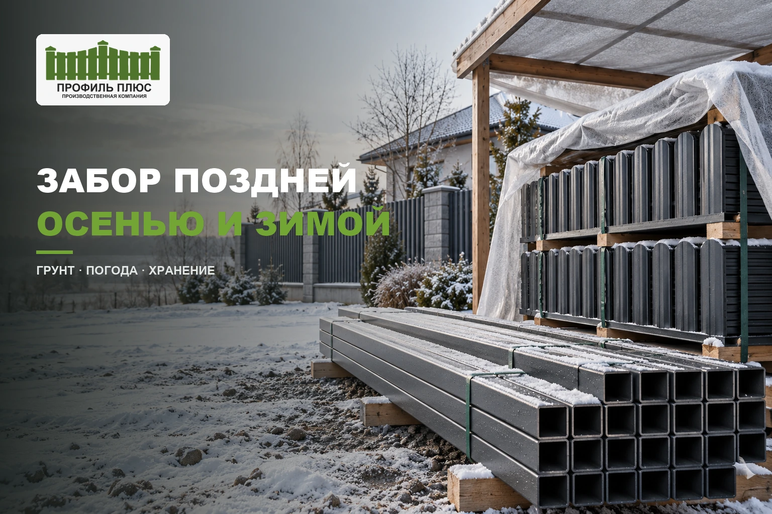 Можно ли устанавливать забор поздней осенью и зимой